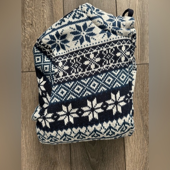 Aéropostale Sherpa Lined Fair Isle Zip Hoodie Jacket – Size M - Picture 12 of 15